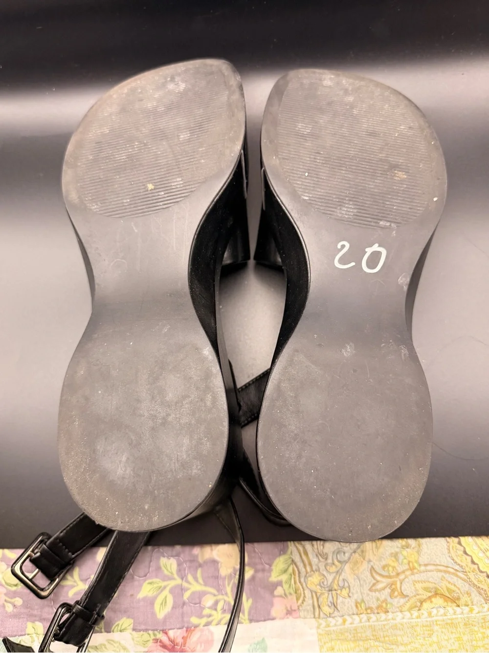 SODA Black Platform Sandals – Women’s Size 10